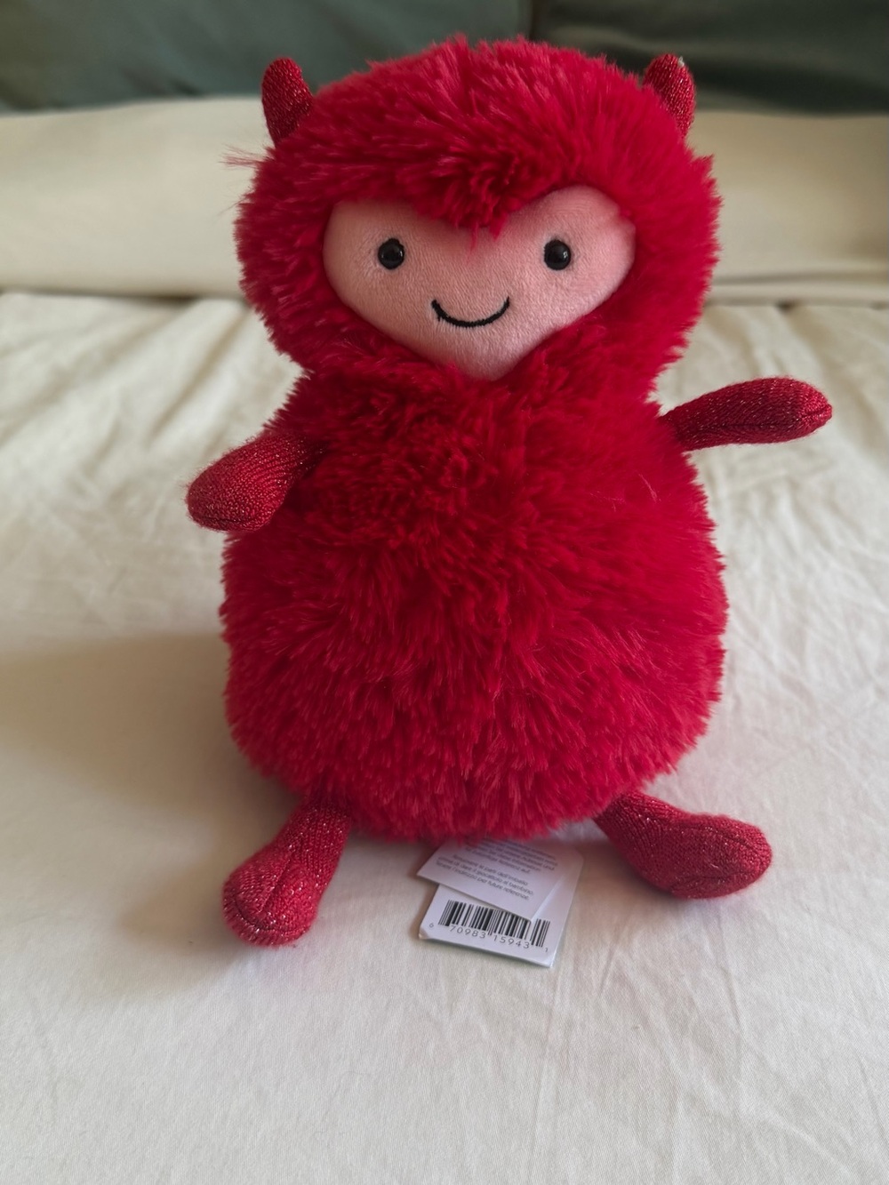 Jellycat Retired Hugg McSnugg Red Love Monster Plush Valentine Limited Edition